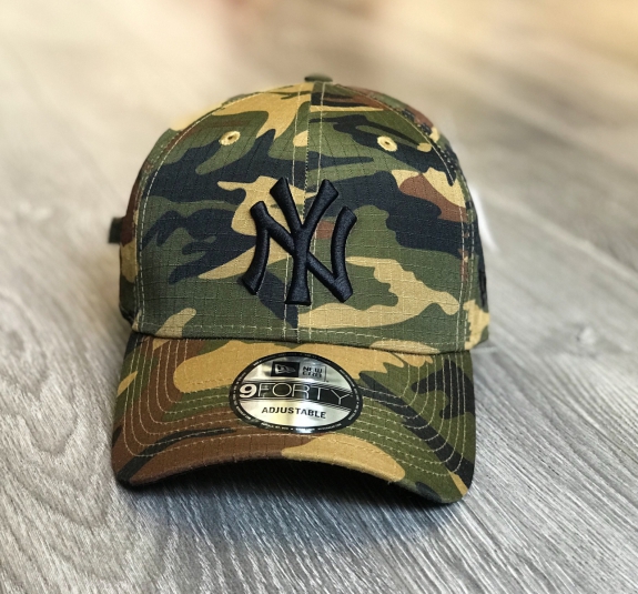 Nón cong New era NY camo vải dù