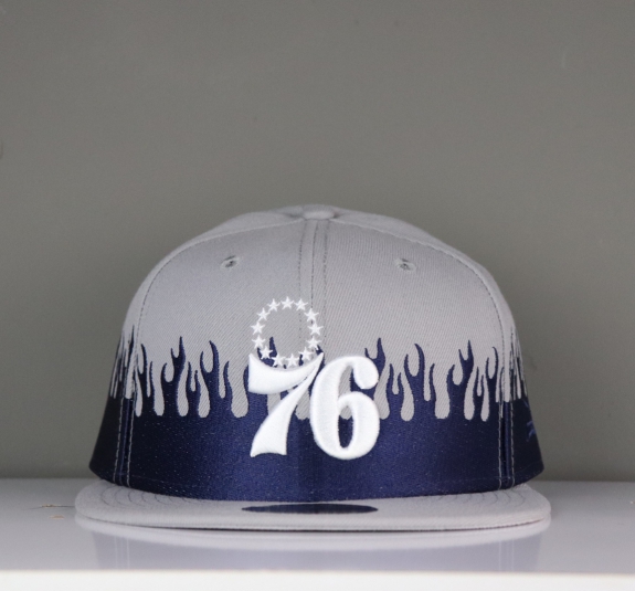 NÓN NEW ERA 59 FITTY 76ERS XÁM LỬA XANH