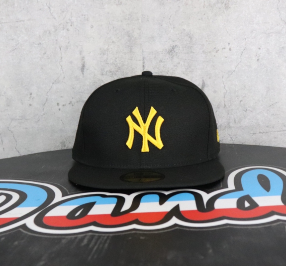 NÓN NEW ERA 59 FITTY BÓNG CHÀY NY YANKEE ĐEN LOGO VÀNG