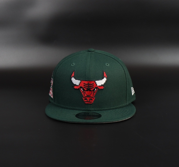 NÓN SNAPBACK BULLS XANH RÊU 8BIT