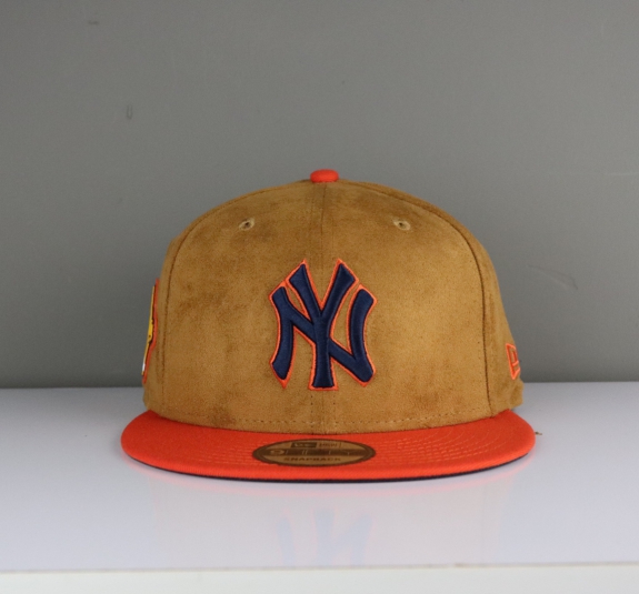 NÓN SNAPBACK NY DA LỘN NÂU LƯỠI CAM