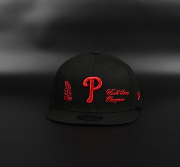 NÓN SNAPBACK P WORLD SERIES ĐEN CHŨ ĐỎ