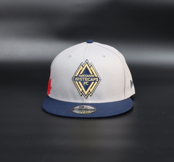 NÓN SNAPBACK WHITECAPS FC XÁM LƯỠI XANH ĐEN